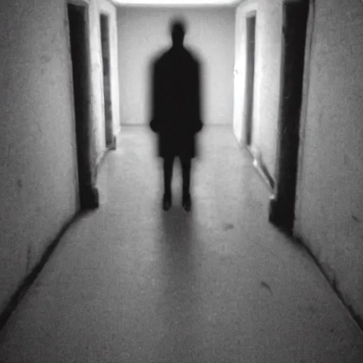 Prompt: insane nightmare, no light, everything is blurred, creepy shadows, asylum, man in the straitjacket , very poor quality of photography, 2 mpx quality, grainy picture