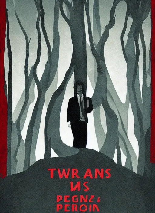Image similar to twin peaks movie poster art by boris pelcer