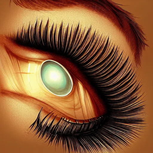 Image similar to burning eyelashes, digital art, hyper detailed