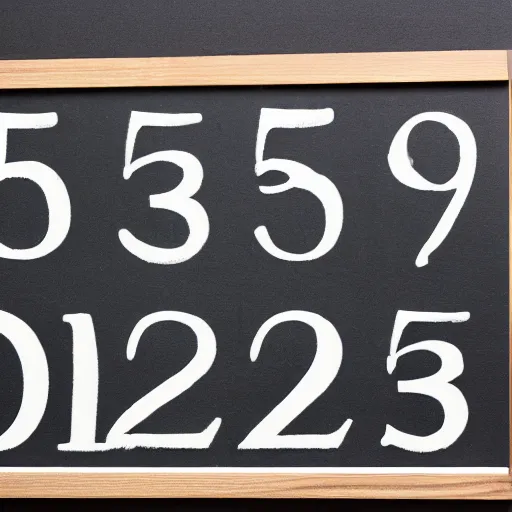 Image similar to blackboard with numbers 3 2 2 0 written on it