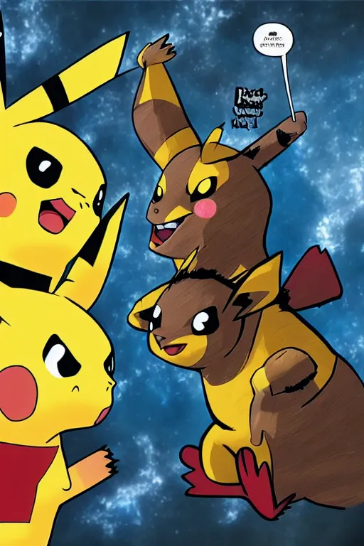 Image similar to Breathtaking comic book style of Pikachu and Dwayne Johnson fusion, high quality, 8k, very detailed