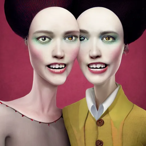 Image similar to two very close faces by ray caesar