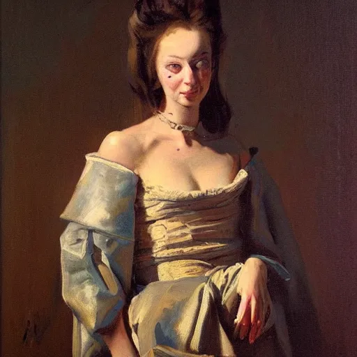 Image similar to oil on canvas portrait by hyacinthe rigaud Greg rutkowski