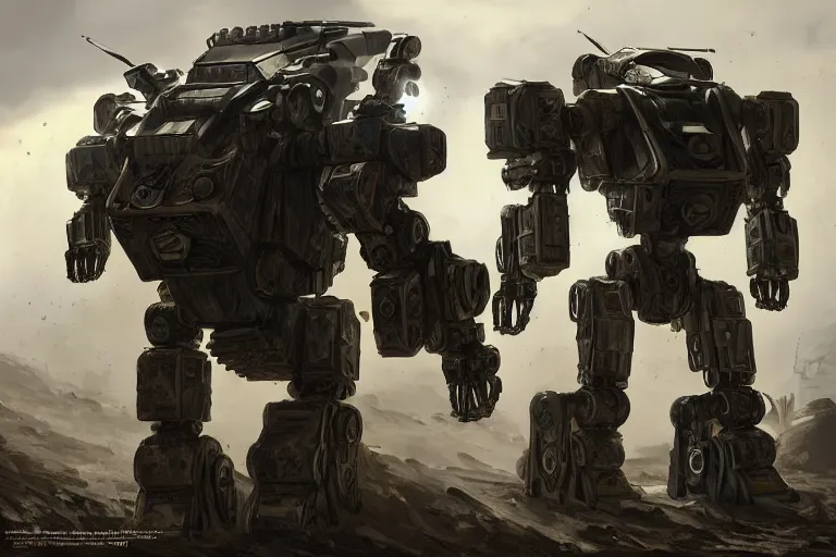 Image similar to military mining four legged quadrupedal mecha, mining drill, futuristic, apocalyptic, by jon aaron kambeitz, katsuhiro otomo, heng z, concept art, insanely detailed, raytracing, octane, unreal engine, trending on artstation