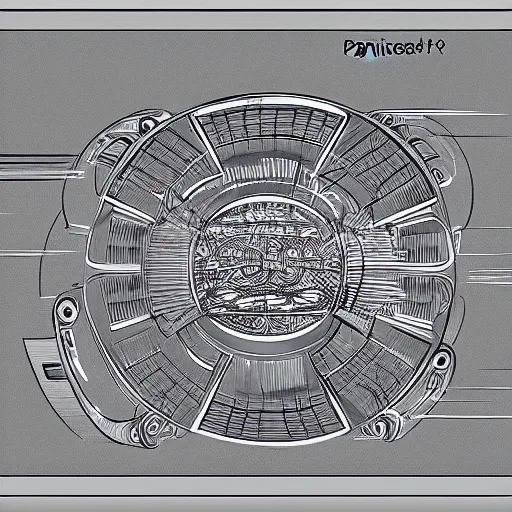 Prompt: fusion reactor patent drawing style