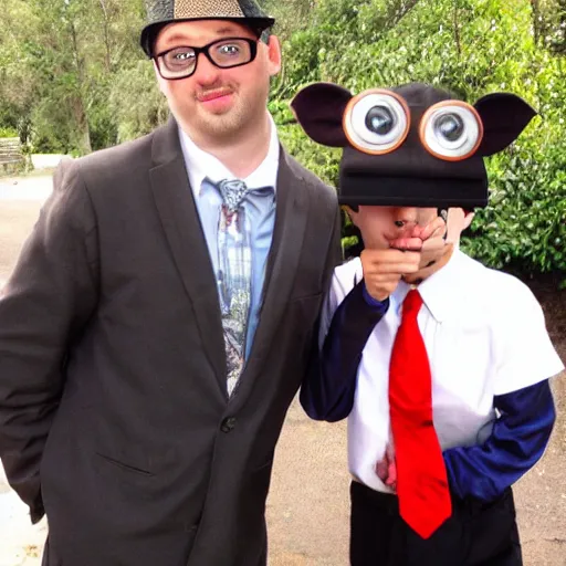 Prompt: A tapir dressed up as the Nostalgia Critic.