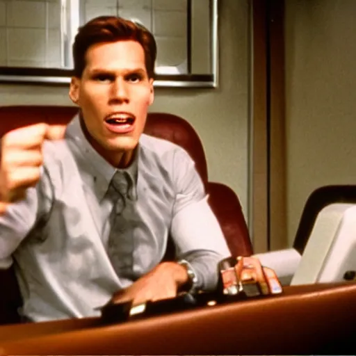 Image similar to Live Action Still of Jerma985 in Airplane!, real life, hyperrealistic, ultra realistic, realistic, highly detailed, epic, HD quality, 8k resolution, body and headshot, film still