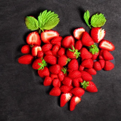 Prompt: child made out of strawberries, realistic, high quality, HD