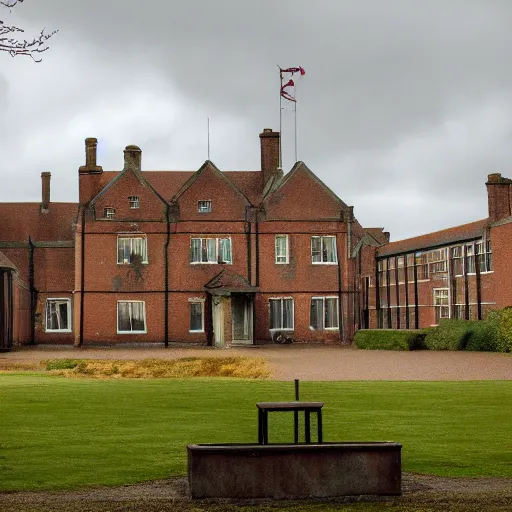 Image similar to Bletchley Park as a research facility into Lovecraftian horrors