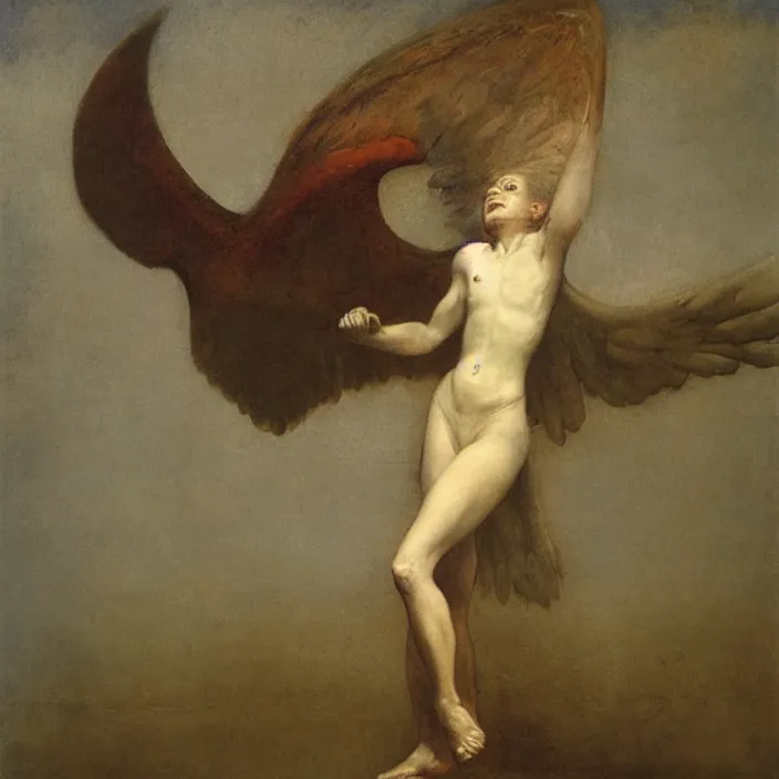 Image similar to a harpy, by Odd Nerdrum