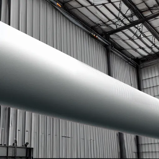 Image similar to big metallic capsule connected to pipelines, purpose is pump, standing in large industrial hall, designed by best engineers, raytracing, reflections