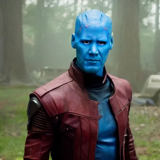 Prompt: film still of Keanu Reeves as Yondu in Guardians of the Galaxy