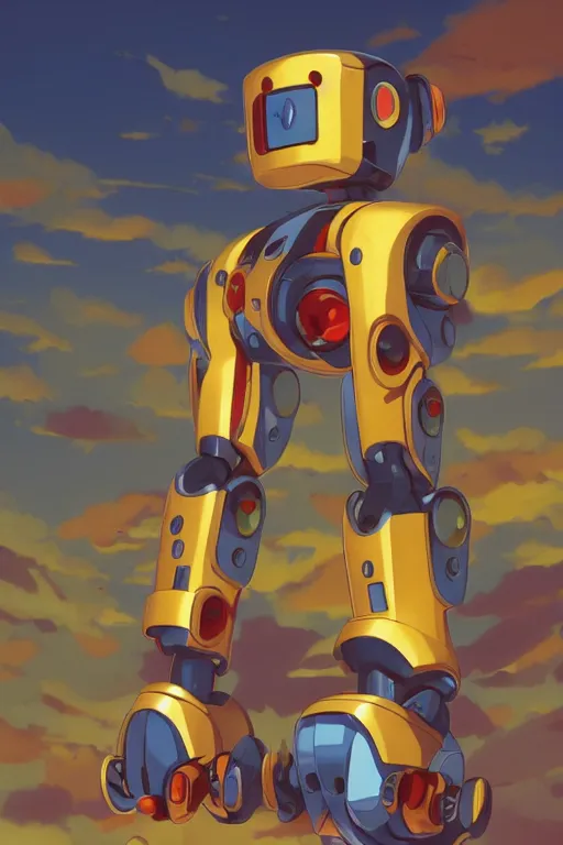 Image similar to metabots medabots medarotto medarot robot minimalist comics, behance hd by jesper ejsing, by rhads, makoto shinkai and lois van baarle, ilya kuvshinov, rossdraws global illumination ray tracing hdr radiating a glowing aura