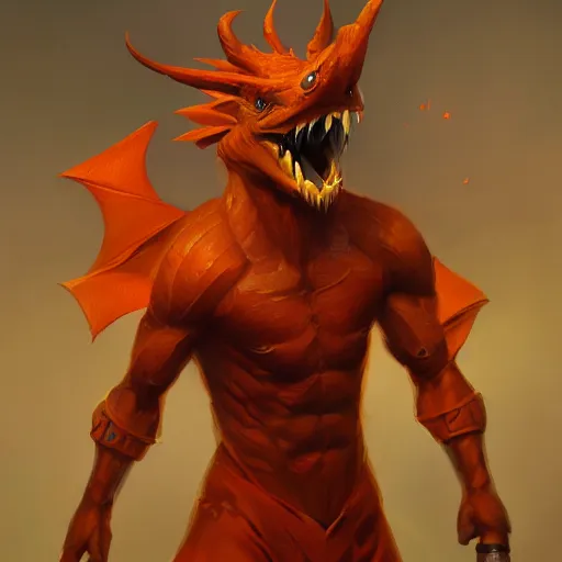 Image similar to a award winning commission portrait of a fit anthro dragon wearing an orange tracksuit,digital art,art by greg rutkowski,character design by charles bowater,detailed face,hyperdetailed,photorealistic,artstation,deviantart,4k,western comic art,sharp,high definition