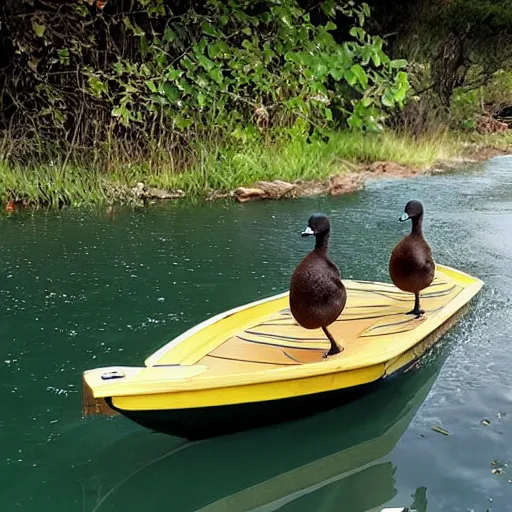 Prompt: boat : : 4 0 duck : : 5