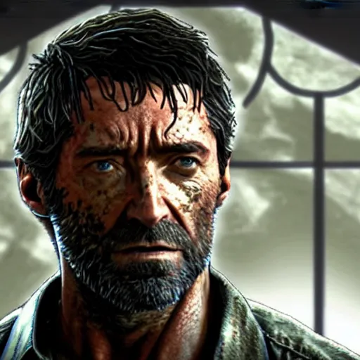 Image similar to Hugh Jackman as Joel in The Last Of Us