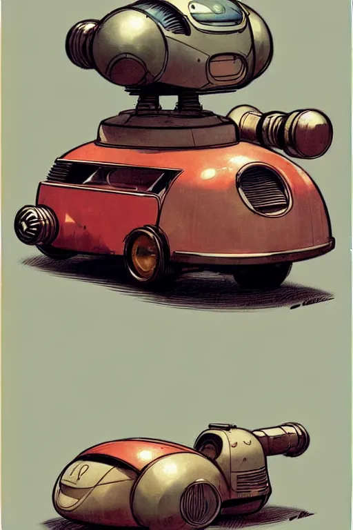 Image similar to comic layout ( ( ( ( ( 1 9 5 0 s retro future android robot fat robot mouse wagon. muted colors., ) ) ) ) ) by jean - baptiste monge,!!!!!!!!!!!!!!!!!!!!!!!!! chrome red