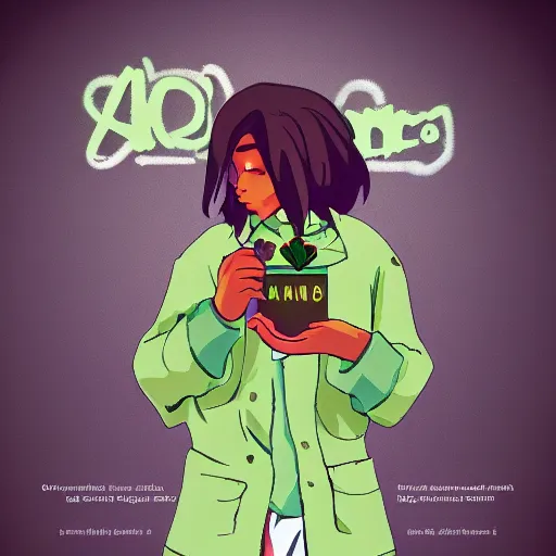 Prompt: anthro marijuana award winning professional profile photography, high times, furaffinity