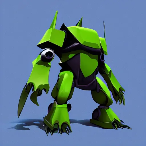 Image similar to “ninja turtle gigantic battle mech, Jaeger, 3d render, digital art”