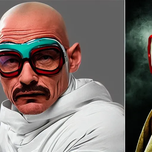 Image similar to rey mysterio fighting walter white