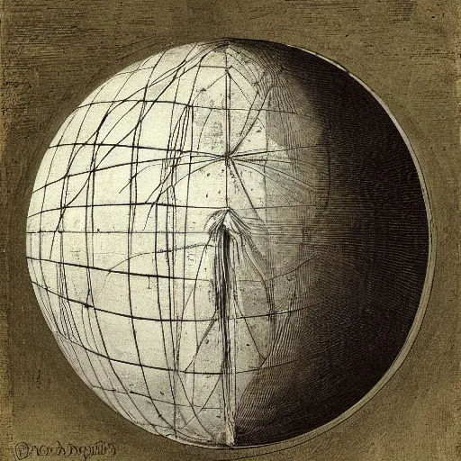 Image similar to anatomical description of a Dysoh Sphere by Leonardo Da Vinci