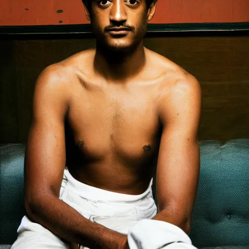 Prompt: alfred enoch photographed by nan goldin