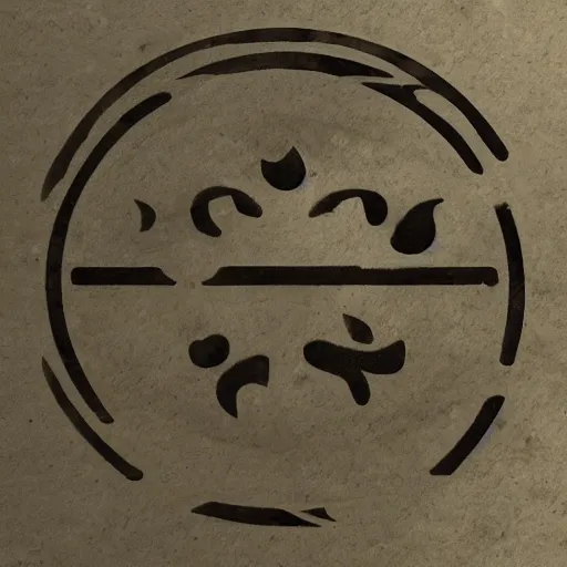 Prompt: stone logo, art style 1960