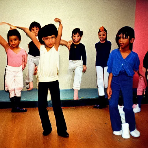 Image similar to 1 9 7 0's dance studio, kodak ektochrome film, photo