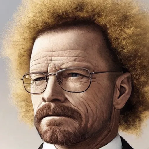 Prompt: Walter white Afro n9