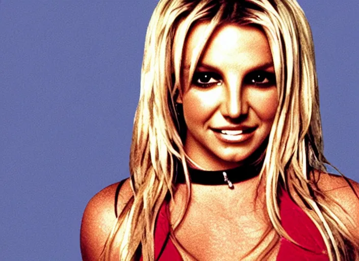 Prompt: a flat icon of britney spears