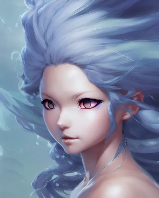 Image similar to character concept art of an anime stormy cloud goddess | | cute - fine - face, pretty face, realistic shaded perfect face, fine details by stanley artgerm lau, wlop, rossdraws, james jean, andrei riabovitchev, marc simonetti, and sakimichan, trending on artstation