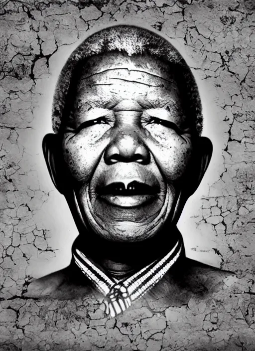 Prompt: creepy Mandela catalogue pictures, old and damaged, static and blurry photorealistic digital art