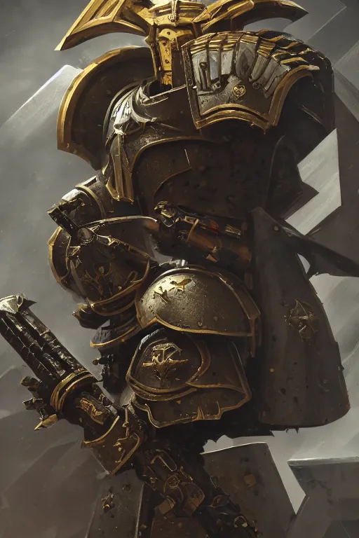 Image similar to armor portrait heros warhammer 4 0 k horus heresy fanart - the primarchs emperor by johannes helgeson animated with vfx concept artist & illustrator global illumination ray tracing hdr fanart arstation zbrush central hardmesh 8 k octane renderer comics stylized