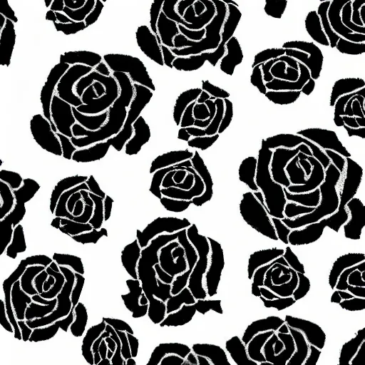 Prompt: diamond encrusted black roses