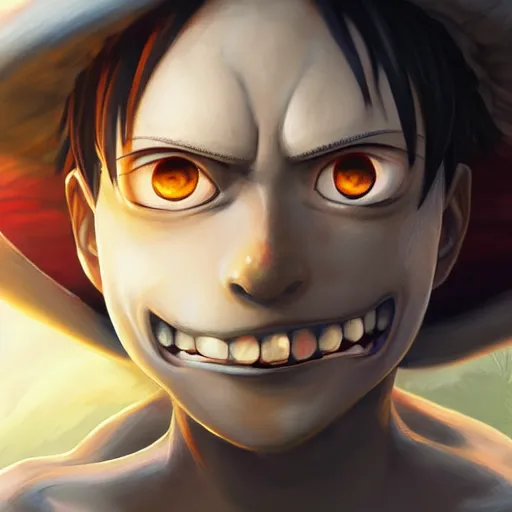 Prompt: portrait of photorealistic luffy, octane render, concept art, highly detailed, artstation, behance, deviantart, trending, feng zhu, shaddy safadi, noah bradley, tyler edlin, jordan grimmer, darek zabrocki, neil blevins, tuomas korpi