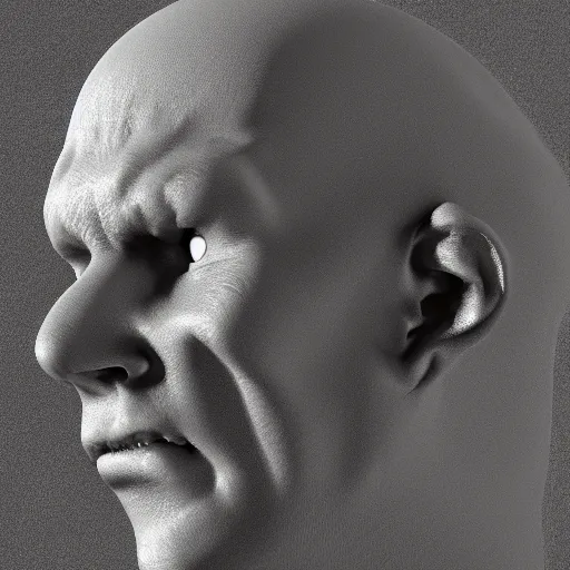Prompt: human face, micro displacement, subsurface scattering, backlit, arnold render