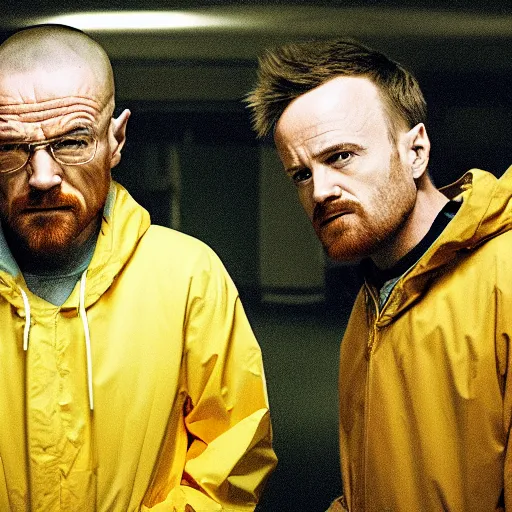 Image similar to walter white and jesse pinkman muckbang