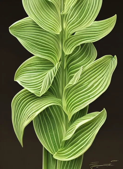 Image similar to perfectly detailed hosta plants and flowers!! blessed by nature with ever - increasing physical mental perfection, symmetrical! intricate, sensual features, highly detailed, biblical divine holy perfection!! digital painting, artstation, concept art, smooth, sharp focus, illustration, art by artgerm and greg rutkowski and alphonse mucha
