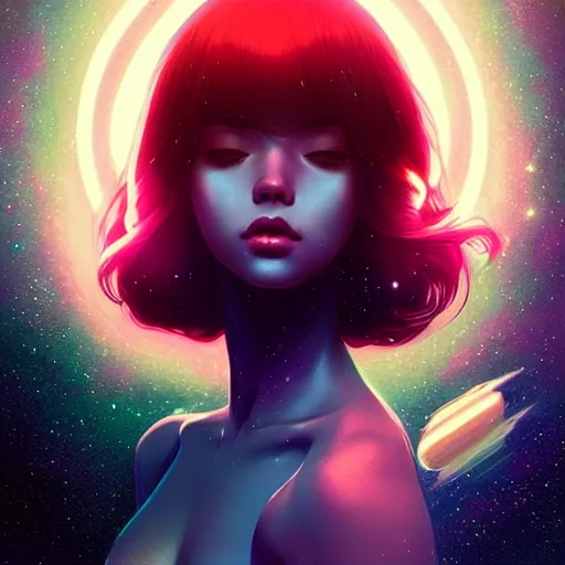 Image similar to a portrait of a beautiful dark energy in outer space, art by ilya kuvshinov and wlop and artgerm and josan gonzalez, digital art, highly detailed, intricate, sharp focus, trending on artstation hq, deviantart, pinterest, unreal engine 5, 4 k uhd image