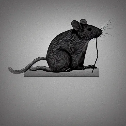 Prompt: album cover of a electronic group, rat, album cover art, album cover