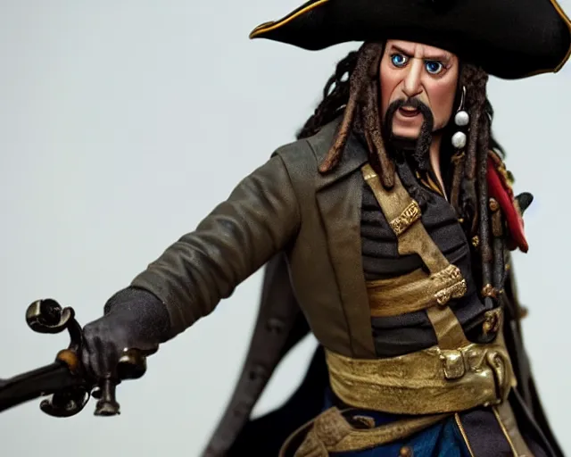 Image similar to close up of highly detailed pvc figure of 2 1 savage from pirates of the caribbean dslr photo