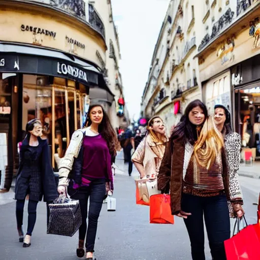Image similar to women shoping in paris streets