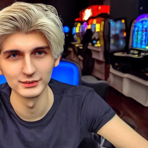 Image similar to really handsome gigachad xqc gigachad gambling : : realistic : : 1 dslr : : 1 - - quality 2