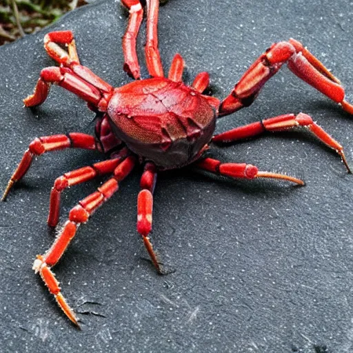 Prompt: real life spider crab dark scary forest crawler bloodsucker mutant