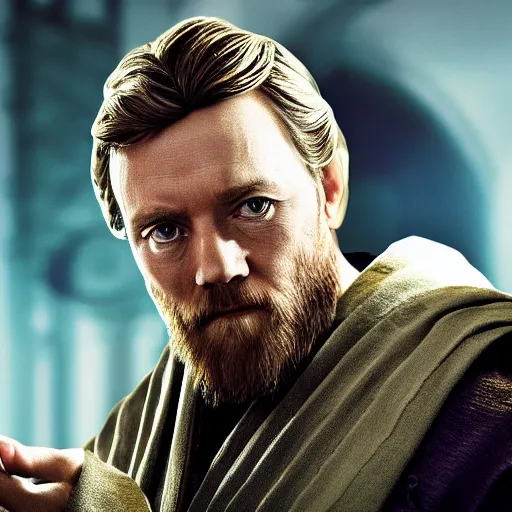 Prompt: obi - wan kenobi is a high ranking member of the italian mafia, 4 k, detailed