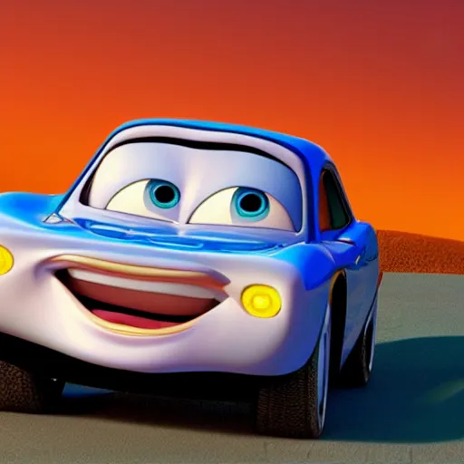 Prompt: jesus christ as a car from the movie pixar's cars 2,
