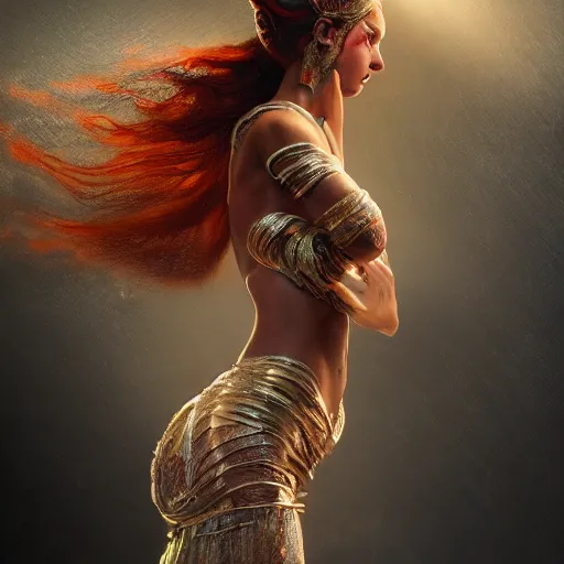 Image similar to full body pose, hyperrealistic mixed media painting of beautiful goddess, dim volumetric lighting, 8 k, octane beautifully detailed render, extremely hyper detailed, intricate, epic composition, cinematic lighting, masterpiece, trending on artstation, very very detailed, masterpiece, stunning, hdr, smooth, sharp focus, high resolution, award, winning photo, dslr, 5 0 mm