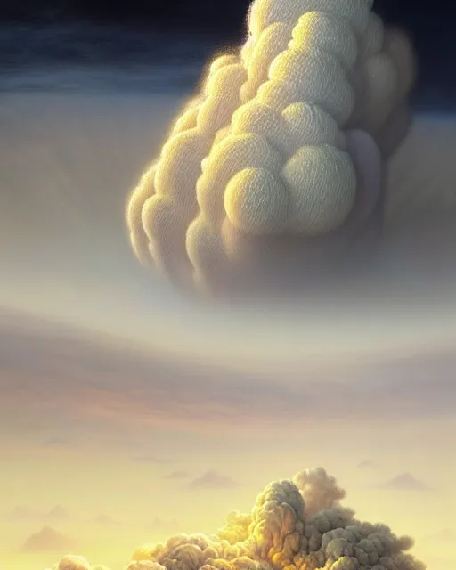 Image similar to a hyper - detailed 3 d render like a oil painting of venusian cloud farming, surrealism!!!!! surreal concept art, lifelike, photorealistic, digital painting, aesthetic, smooth, sharp focus, artstation hd, by greg rutkowski, bruce pennington, valentina remenar and asher duran,