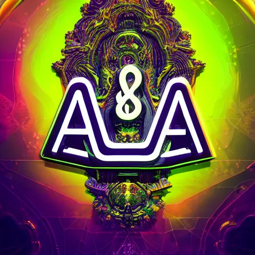 Image similar to a and w vaporwave logo, digital art, cosmic, 3 d high definition, trending on art station, photorealistic, high resolution, 8 k, octane, hyper detailed, insane details, intricate, elite, ornate, elegant trend, highly detailed and intricate, sharp focus, photography, unreal engine