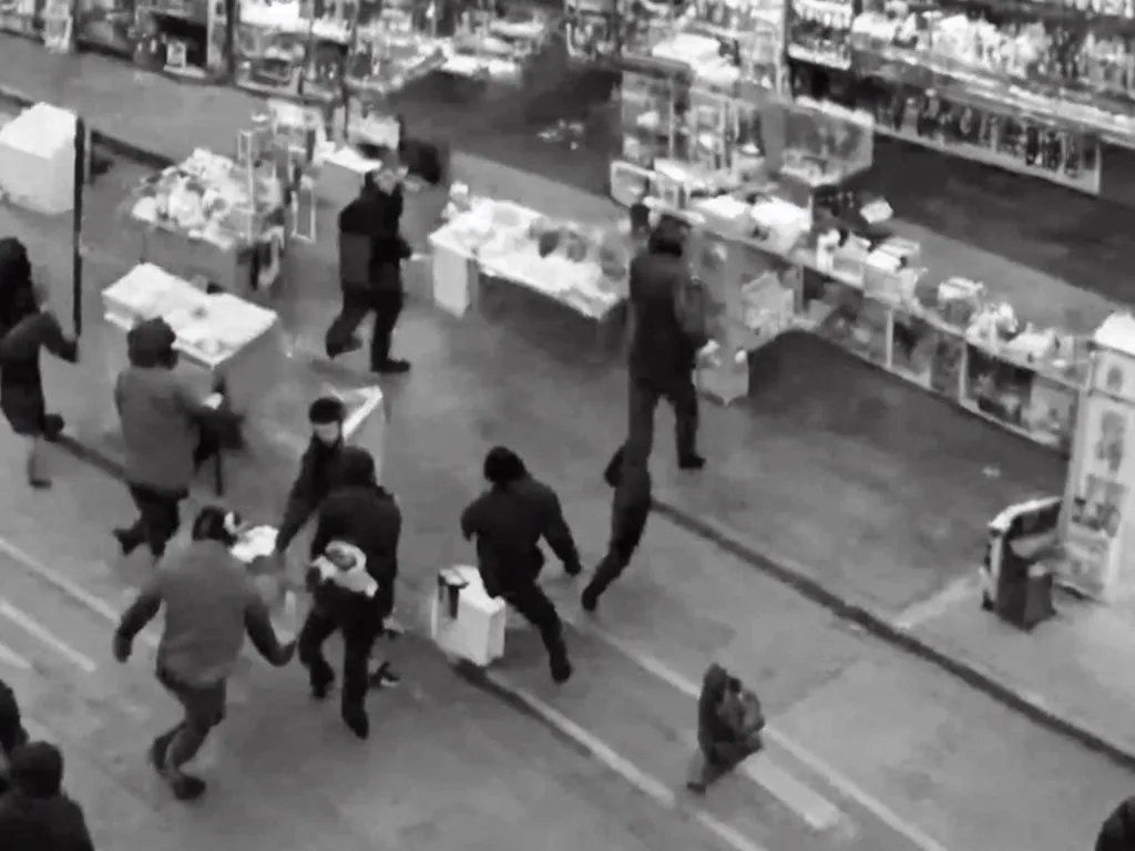 Prompt: jesus christ caught on cctv camera robbing store, trending on youtube, perfect faces